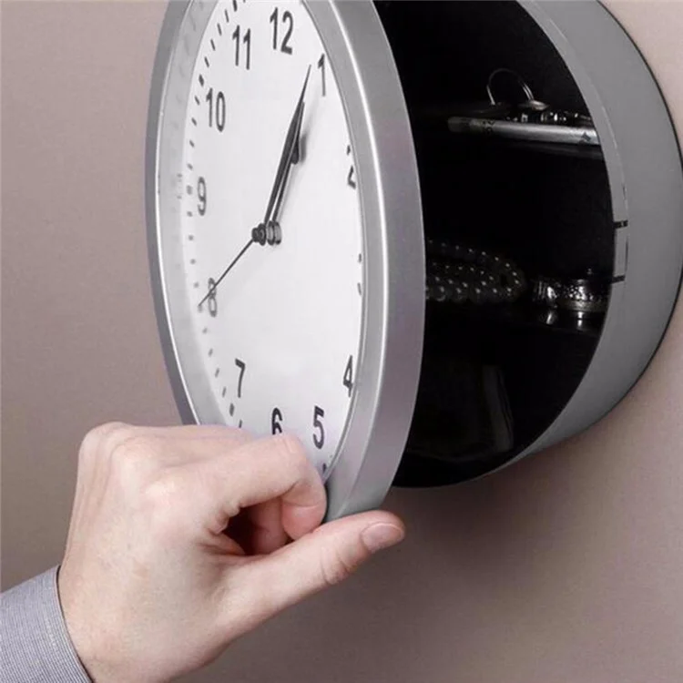 2 in 1 Hidden Safe Box Large Wall Clock Secret Security Case Money Jewellery Container Cash Safe Box for Home Office