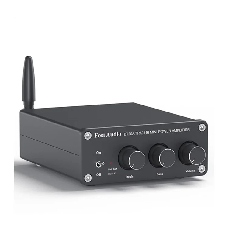 FOSI BT20A 100W Mini Audio Power Amplifier HiFi Sound Stereo Amplifier for Home Theater (Without Power Adapter) - Black/19V