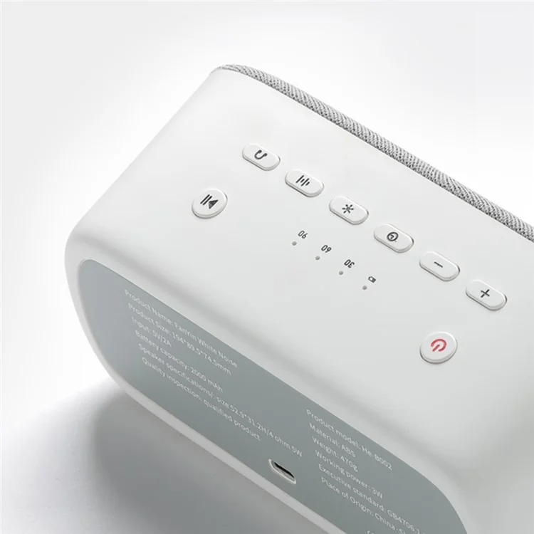 He-boo2 White Noise Machine Night Light Light Sleep Sleep Noise Machine 10 Sons Sons Machine Para Viagens em Casa - Preto