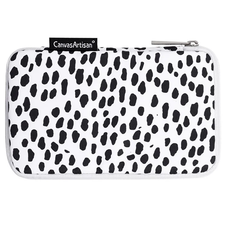 CANVASARTISAN H36-S21 Estojo de Armazenamento com Zíper Digital Acessórios com Estampa de Bolinhas Bolsa de Transporte para Telefone e Mouse 