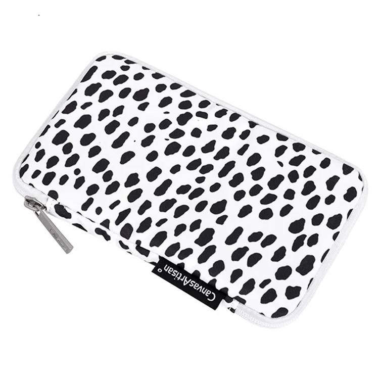 CANVASARTISAN H36-S21 Estojo de Armazenamento com Zíper Digital Acessórios com Estampa de Bolinhas Bolsa de Transporte para Telefone e Mouse 