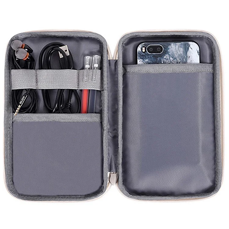 CANVASARTISAN H36-S21 Estojo de Armazenamento com Zíper Digital Acessórios com Estampa de Bolinhas Bolsa de Transporte para Telefone e Mouse 