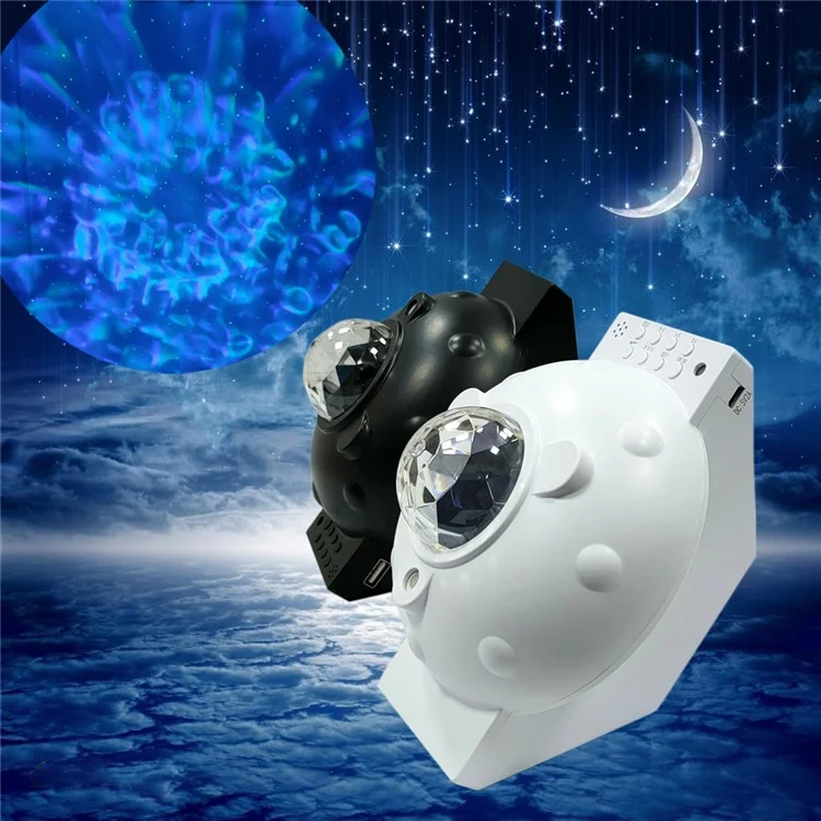 SC522 Stage Lighting Effect Lamp LED Starry Sky Projector USB Powered Laser Light Projector for Home Birthday Party Festive Atmosphere - White