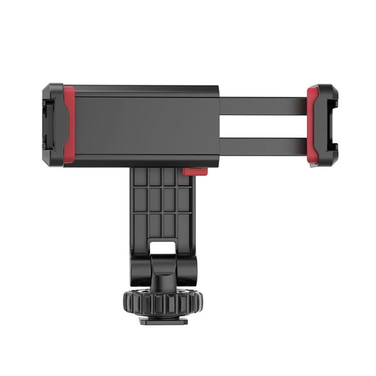 UURIG ST-06S Portable 360 Degrees Rotating Phone Holder Clip with Dual Cold Shoe Mount for Live Streaming Video Recording
