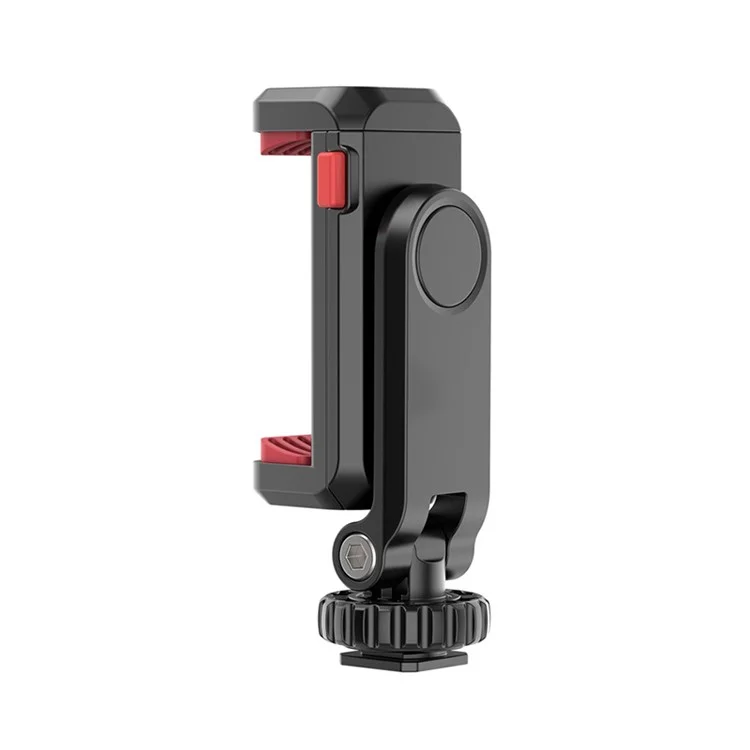 UURIG ST-06S Portable 360 Degrees Rotating Phone Holder Clip with Dual Cold Shoe Mount for Live Streaming Video Recording