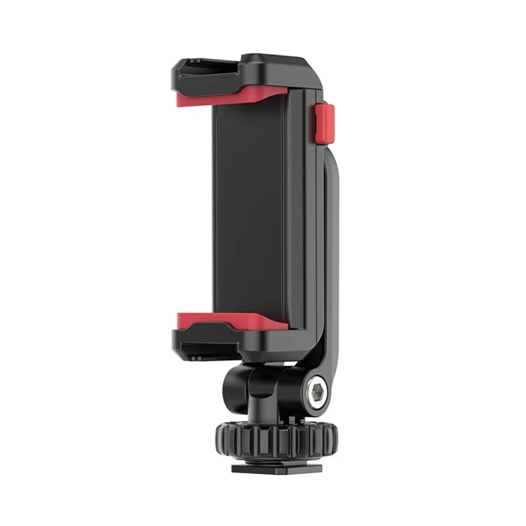 UURIG ST-06S Portable 360 Degrees Rotating Phone Holder Clip with Dual Cold Shoe Mount for Live Streaming Video Recording
