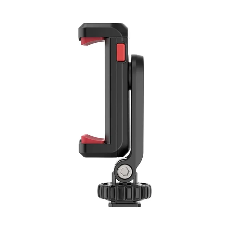 UURIG ST-06S Portable 360 Degrees Rotating Phone Holder Clip with Dual Cold Shoe Mount for Live Streaming Video Recording
