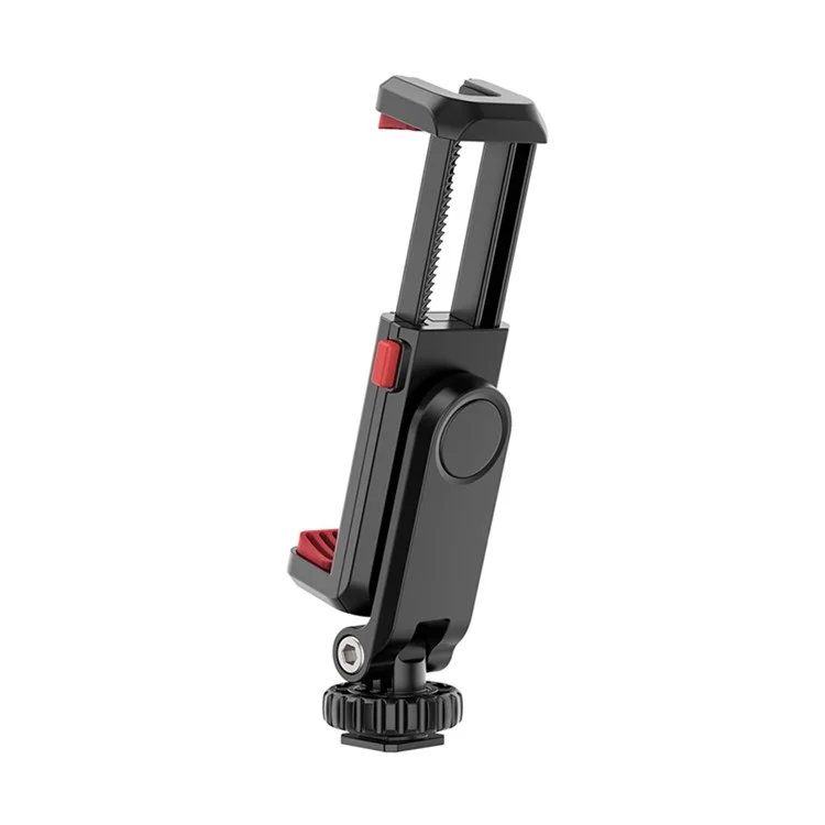 UURIG ST-06S Portable 360 Degrees Rotating Phone Holder Clip with Dual Cold Shoe Mount for Live Streaming Video Recording