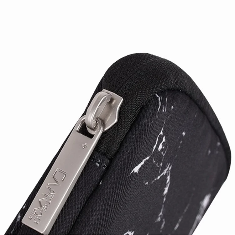 CANVASARTISAN H32-S21 Marble Pattern Printing Digital Accessories Carrying Bag Mouse Earphone Power Bank Storage Pouch - Black