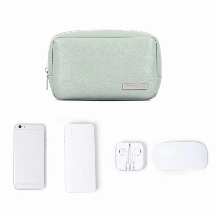 CANVASARTISAN L6-S11 PU Leather Storage Bag Case for Digital Accessories Power Bank Charger Phone Pouch