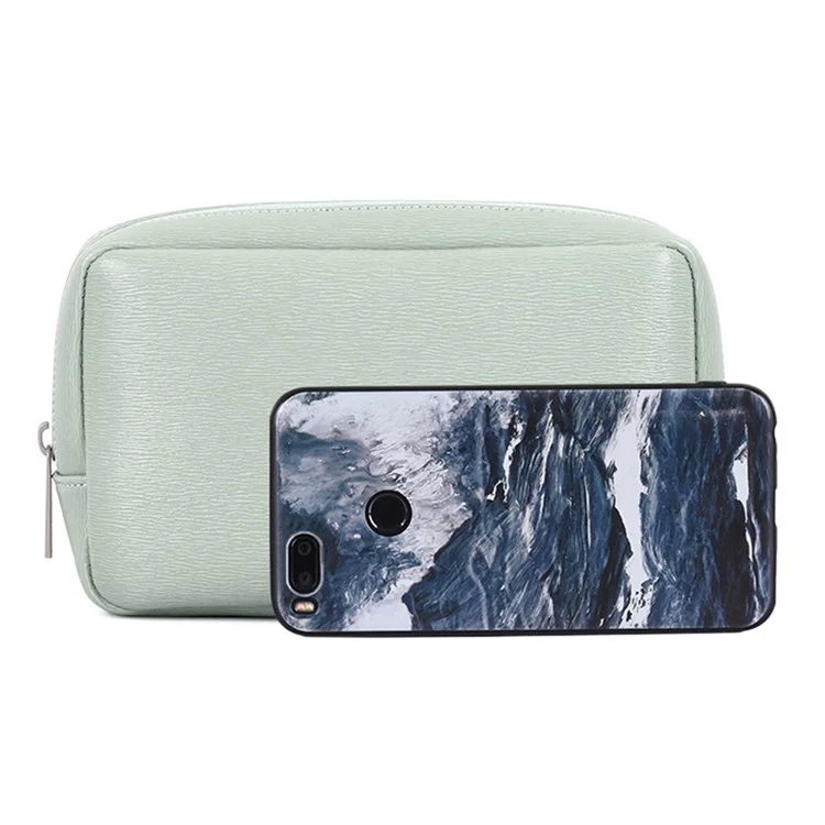 CANVASARTISAN L6-S11 PU Leather Storage Bag Case for Digital Accessories Power Bank Charger Phone Pouch