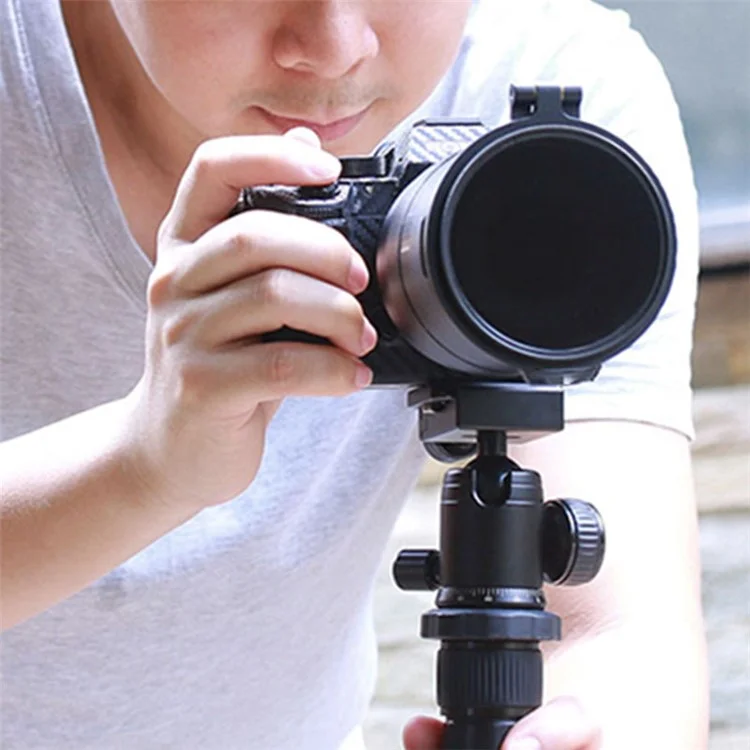 UURIG 67mm ND Filter Quick Release Lens Mount Ring Adapter Flip Cover Bracket pour Appareil Photo DSLR