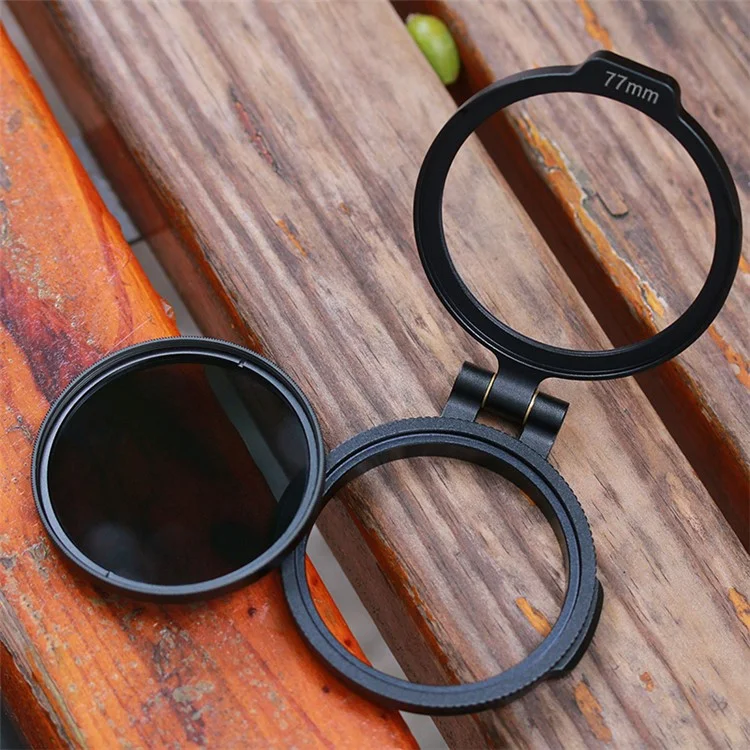 UURIG 67mm ND Filter Quick Release Lens Mount Ring Adapter Flip Cover Bracket pour Appareil Photo DSLR