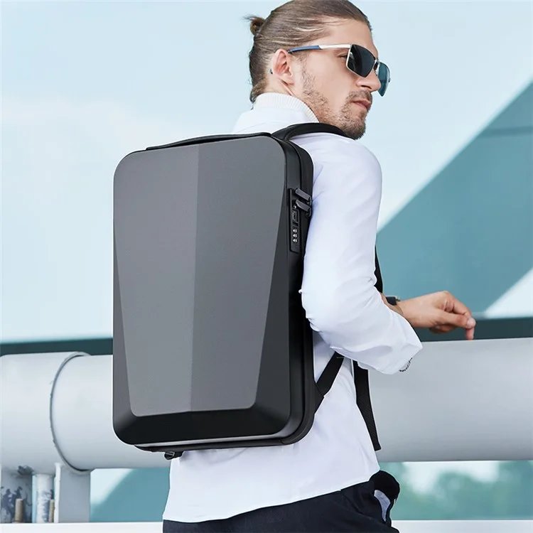 BANGE BG-22201 Sac à dos pour hommes Sac à dos de voyage Sac à dos d'affaires Durable Sac à dos pour ordinateur portable Résistant à l'eau Sac scolaire Convient aux ordinateurs portables de 15,6 pouces - Titane Doré