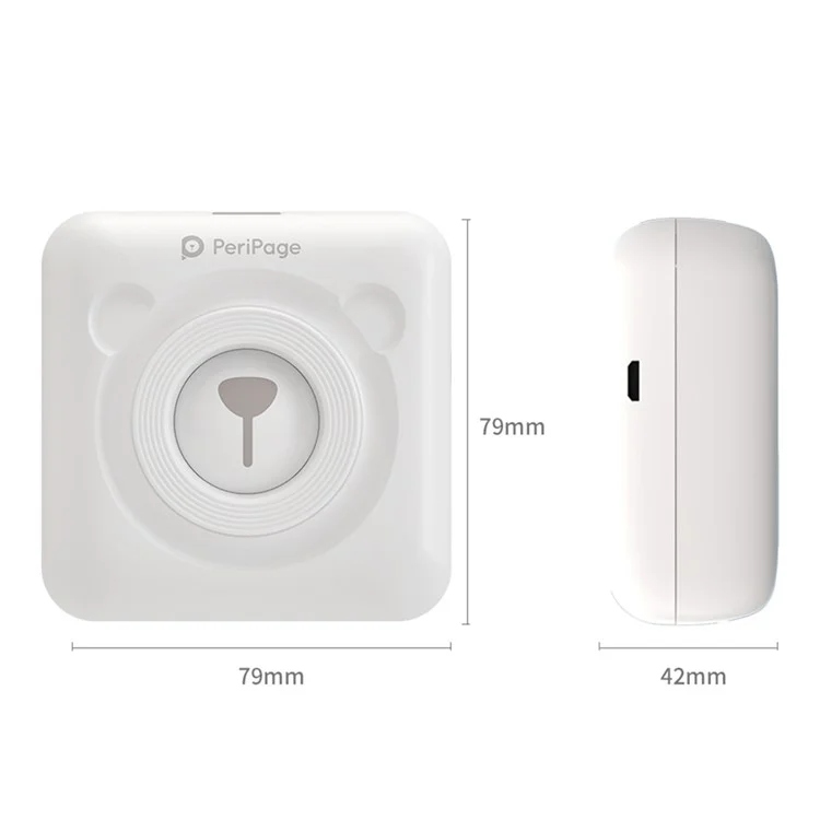 PERIPAGE A6 2e imprimante thermique pour téléphone portable étudiant photo HD 304 dpi Bluetooth Mini imprimante portable pour étiquette Manuel - Rose