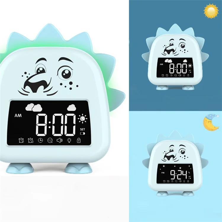 JS2726A Lion-shaped Children's Alarm Clock Multifunction Sleep Training Tool Creative Electronic Clock