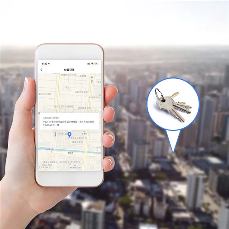 B600 Bluetooth Key Finder Llavero Dispositivo De Localización Con La Aplicación Anti-perdida Keychain Trailer Dispositivo De Rastreador Para La Bolsa De Teléfono Monedero De Control Remoto - Negro