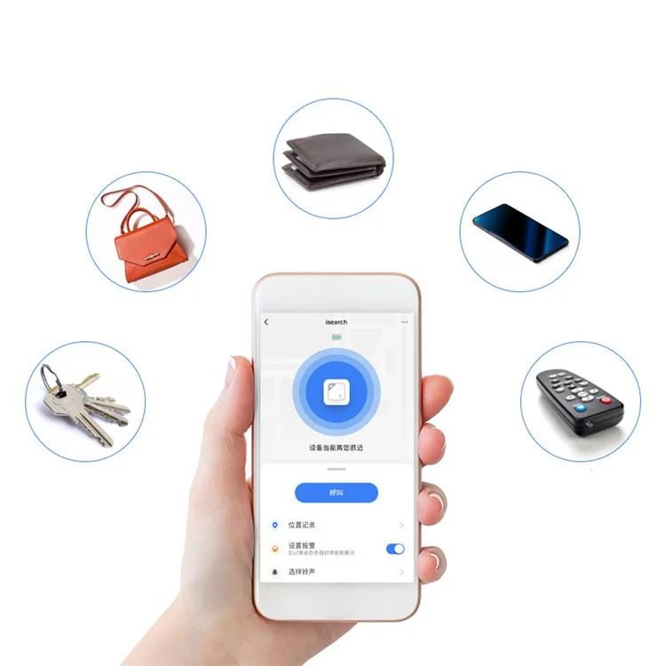 B600 Bluetooth Key Finder Llavero Dispositivo De Localización Con La Aplicación Anti-perdida Keychain Trailer Dispositivo De Rastreador Para La Bolsa De Teléfono Monedero De Control Remoto - Negro
