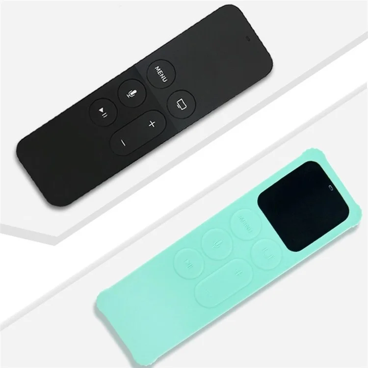 Für Apple TV 4 Silikon Anti-Sturz-Fernbedienungscover Anti-Rutsch-Schutzhülle - Grün