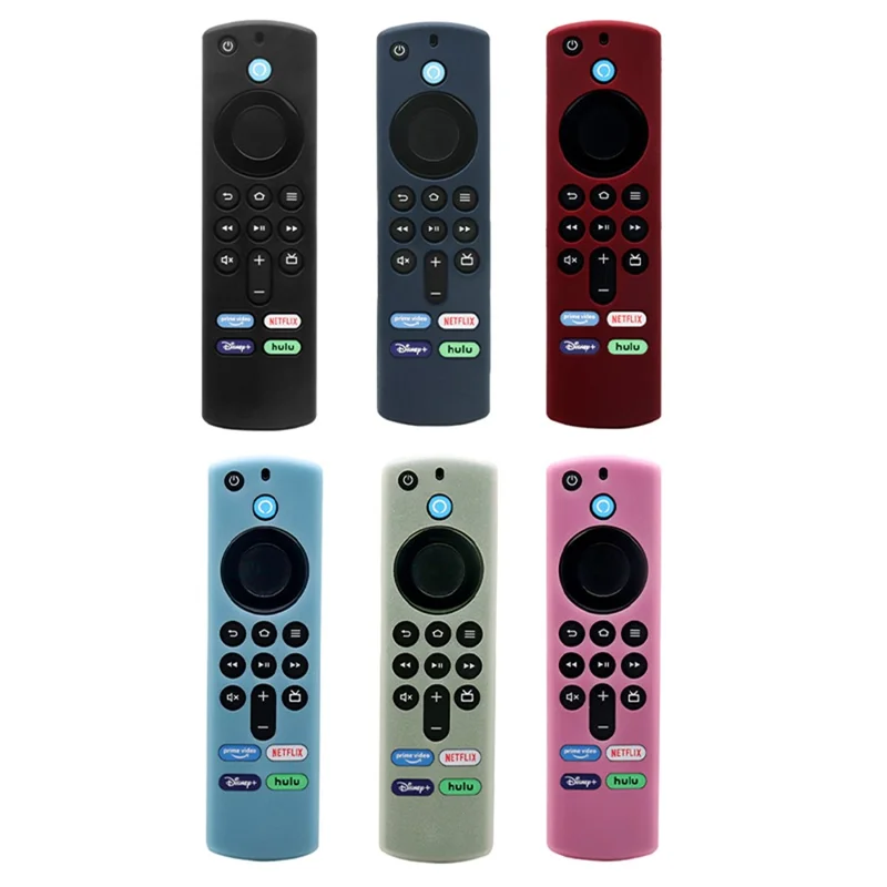 For Amazon Alexa Fire TV Stick (3rd Gen) + AirTag 2-in-1 Anti-Dirt Flexible Silicone Case - Navy Blue