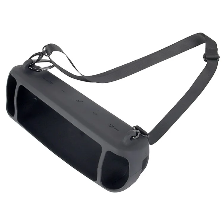 Funda protectora a prueba de caídas para Anker Soundcore Motion+ Funda de silicona suave con correa para el hombro - Negro