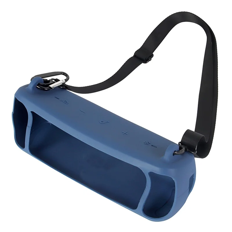 Drop Proof Protective Case für Anker Soundcore Motion+ Weiche Silikon-Schutzhülle mit Schulterriemen - Blau