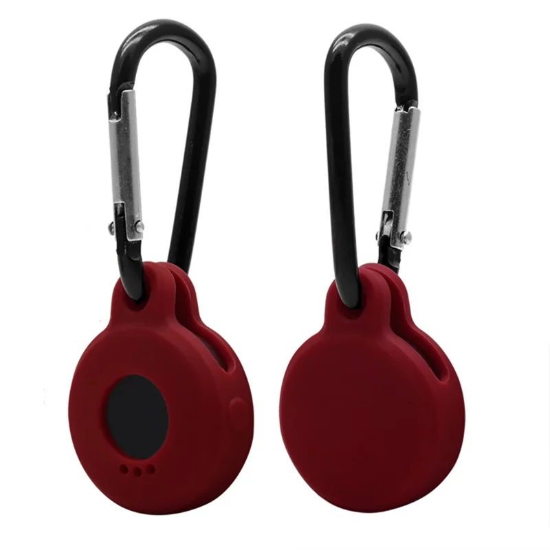 Stødfast silikoneskærm til Tile Sticker (2022) Bluetooth-kompatibel tracker-finder tilbehør beskyttelsesdæksel hylse - rødvin