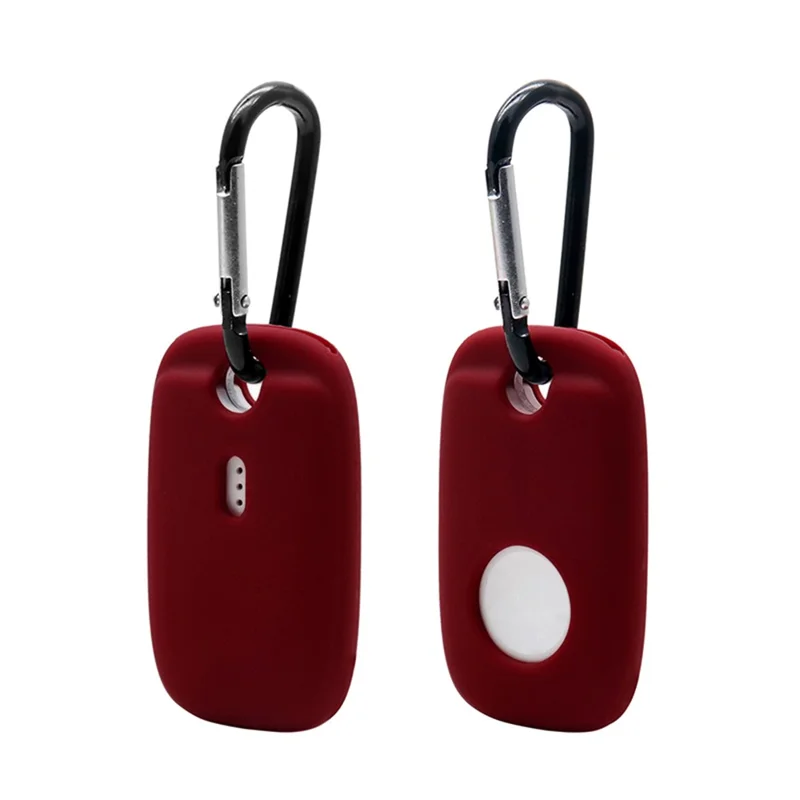 For Tile Mate Pro (2022) Bluetooth-compatible Tracker Anti-scratch Silicone Case Accessory Protective Cover Sleeve - Wine Red