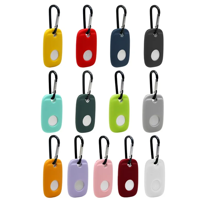 For Tile Mate Pro (2022) Bluetooth-compatible Tracker Anti-scratch Silicone Case Accessory Protective Cover Sleeve - Wine Red