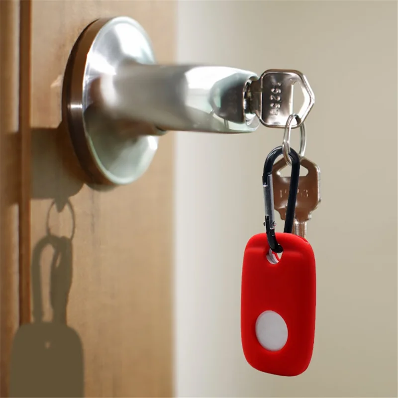 For Tile Mate Pro (2022) Bluetooth-compatible Tracker Anti-scratch Silicone Case Accessory Protective Cover Sleeve - Wine Red