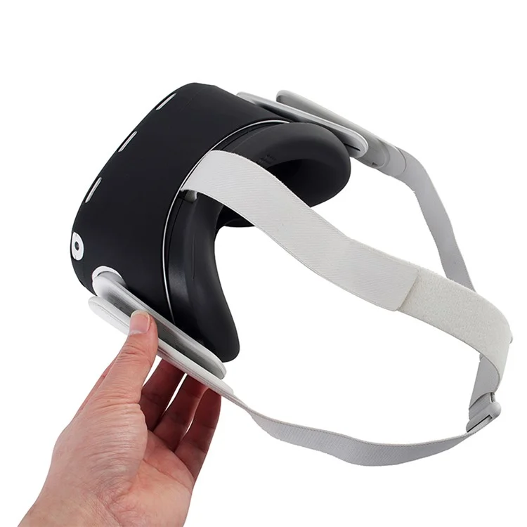 Para el Oculus Quest 2 VR Headset Silicone Protective Cover Skin Case con máscara para los ojos - Negro
