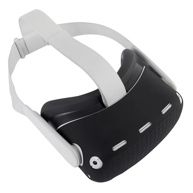 Para el Oculus Quest 2 VR Headset Silicone Protective Cover Skin Case con máscara para los ojos - Negro