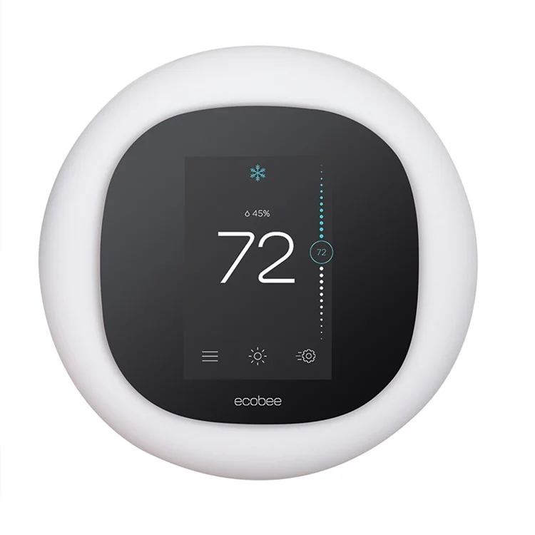 Для Ecobee 3 Lite Smart Thermostat Wall Holder Cover Silicone Protective Sleeve Anti-Drop Soft Case - White
