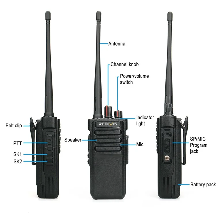 RETEVIS RT29 400-480 MHz Sprechfunkgerät 10W Walky Talky Handfunkgerät 