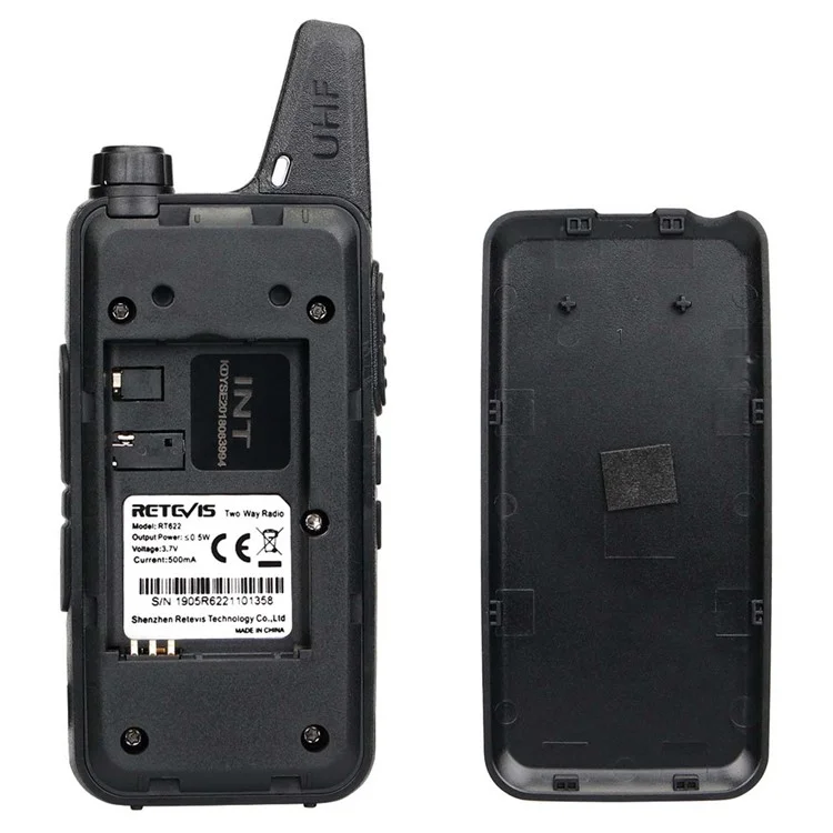 Retevis Rt622 1 Paar Mini Zwei Wege Lizenzfrei PMR Radio Walkie-Talkie (für Die Europäische Frequenz) - EU -stecker