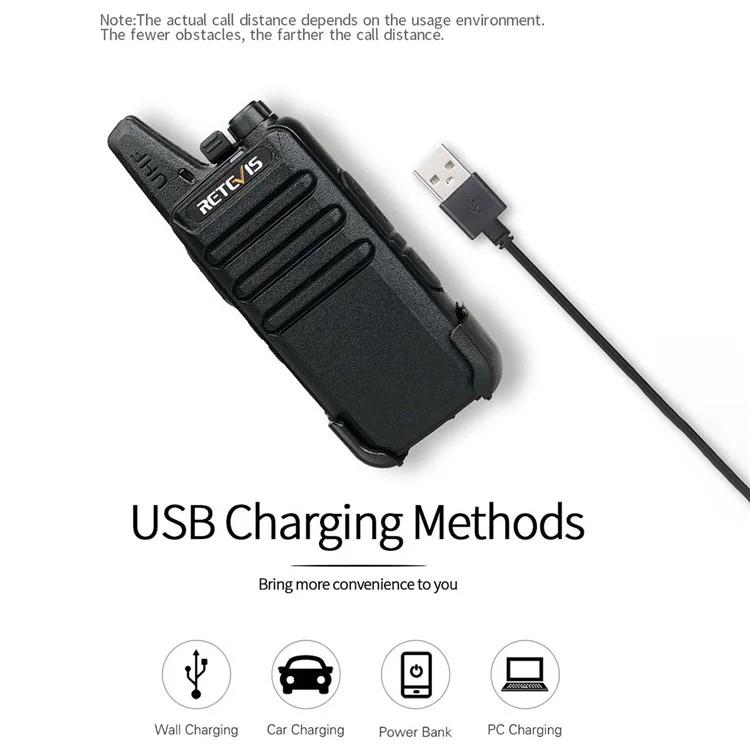 Retevis Rt622 1 Paar Mini Zwei Wege Lizenzfrei PMR Radio Walkie-Talkie (für Die Europäische Frequenz) - EU -stecker