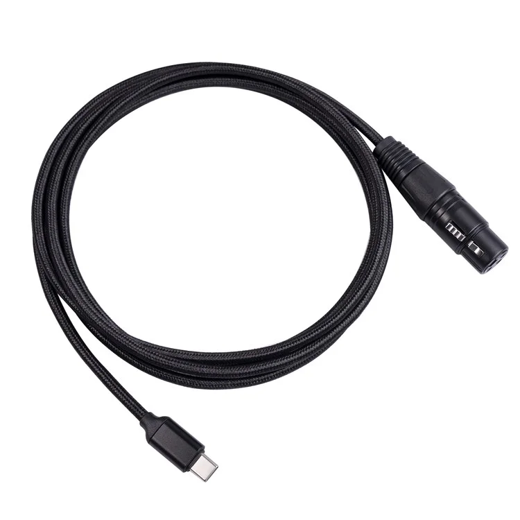 TY20F 3m Type-C Male to XLR Female Mic Audio Cable Microphone Recording Cord