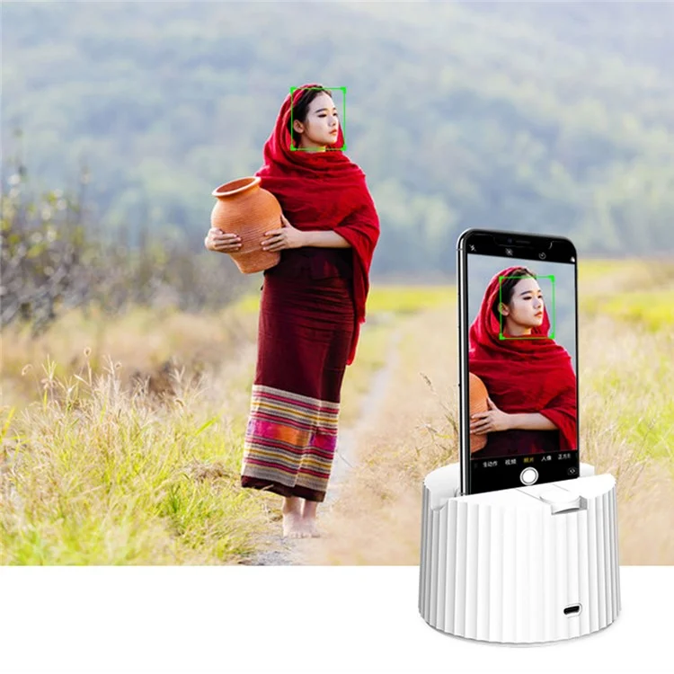 Elebest Y8 360-Grad-Rotation Auto Face Tracking Telefonhalter Smart Motion Bewegungssteuerung Automatische Rotary-Telefon-Desktop-Ständer Für Videoaufnahme Live-Streaming