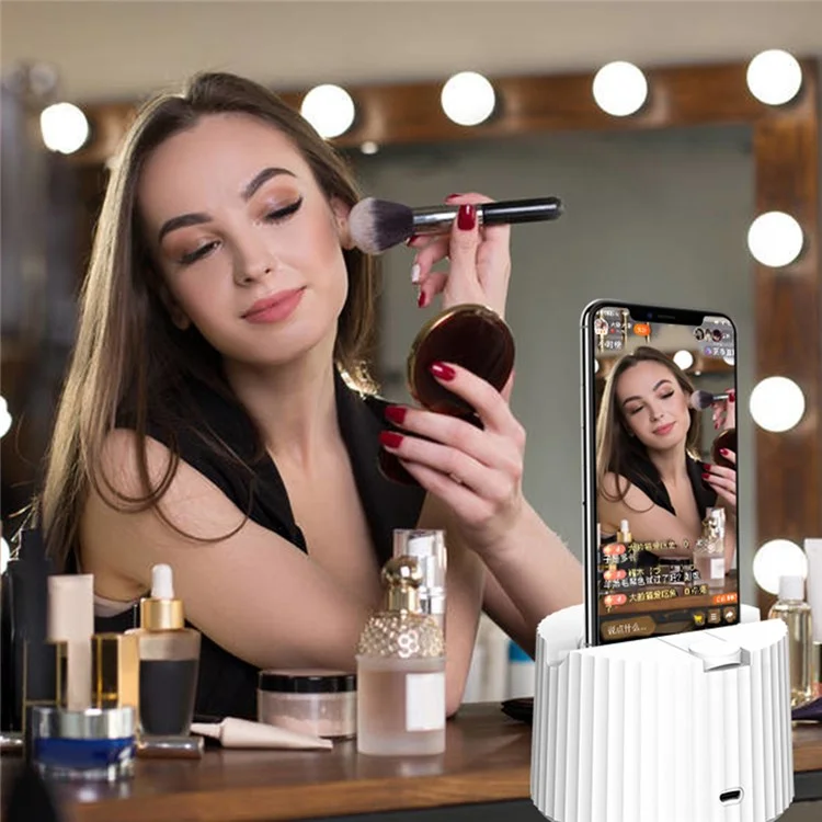 Elebest Y8 360-Grad-Rotation Auto Face Tracking Telefonhalter Smart Motion Bewegungssteuerung Automatische Rotary-Telefon-Desktop-Ständer Für Videoaufnahme Live-Streaming