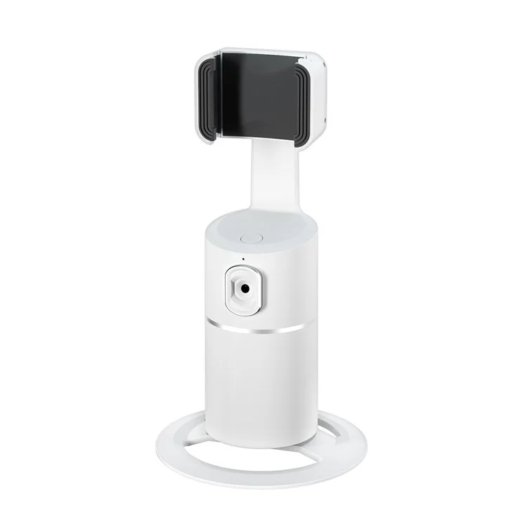 T2 Auto Tracking Phone Holder 360-degree Rotation AI Face Body Track Mount Face and Motion Tracking Phone Holder for Vlog Shooting Live Streaming - White