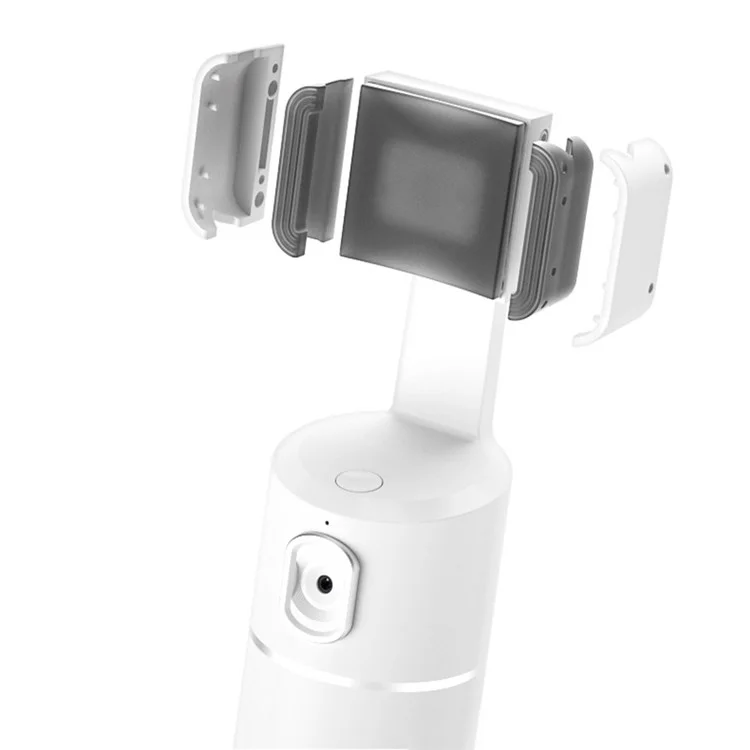 T2 Auto Tracking Phone Holder 360-degree Rotation AI Face Body Track Mount Face and Motion Tracking Phone Holder for Vlog Shooting Live Streaming - White