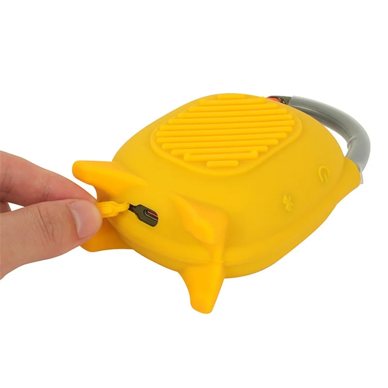 Voor JBL Flip 4 zachte siliconenhoes Bluetooth-compatibele luidspreker krasbestendige beschermhoes - Geel