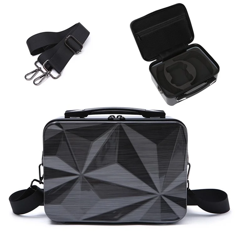 BKANO VR Glasses Carry Case for Oculus Quest 2 Brushed Shockproof Bag Portable Accessories Organization Box - Black