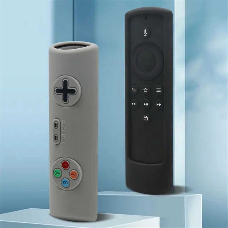 Shockproof Remote Controller Sleeve Anti-drop Silicone Cover for Amazon 2021 Fire TV Stick (3rd Gen) - Grey