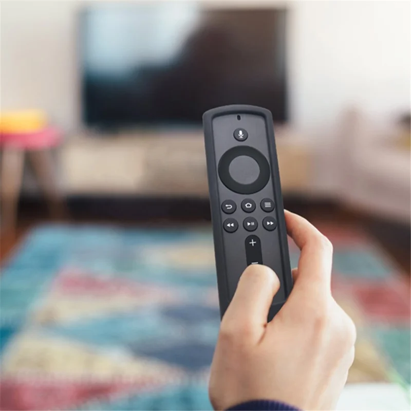 Shockproof Remote Controller Sleeve Anti-drop Silicone Cover for Amazon 2021 Fire TV Stick (3rd Gen) - Grey