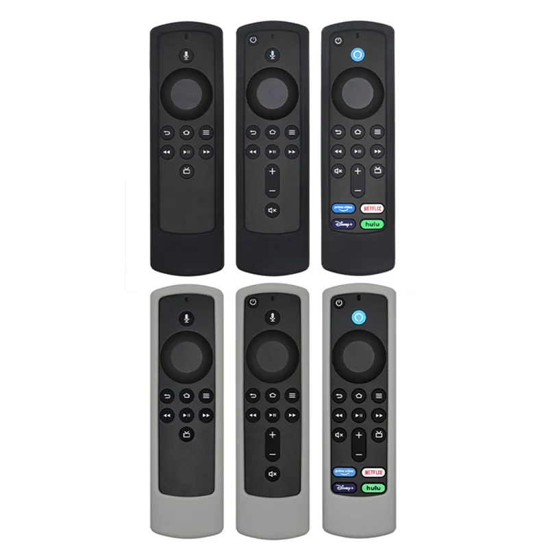 Shockproof Remote Controller Sleeve Anti-drop Silicone Cover for Amazon 2021 Fire TV Stick (3rd Gen) - Grey
