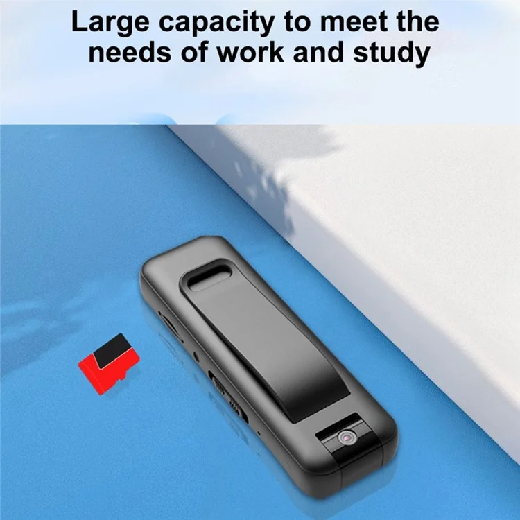 MROBO 64G 1080P Enregistreur audio Caméra rotative 180 degrés Réduction du bruit Petit appareil d'enregistrement