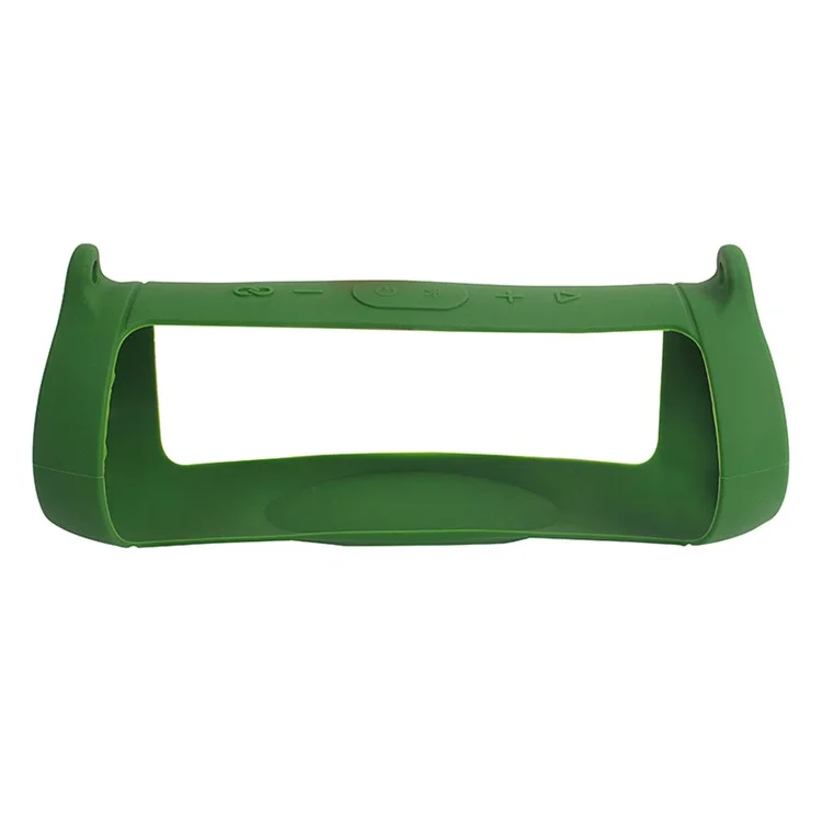 Pour JBL Charge 5 Couvercle de Protection Anti-déporce Bluetooth en Silicone Avec Bandoulière Avec Bandoulière et Carabiner - Armée Verte