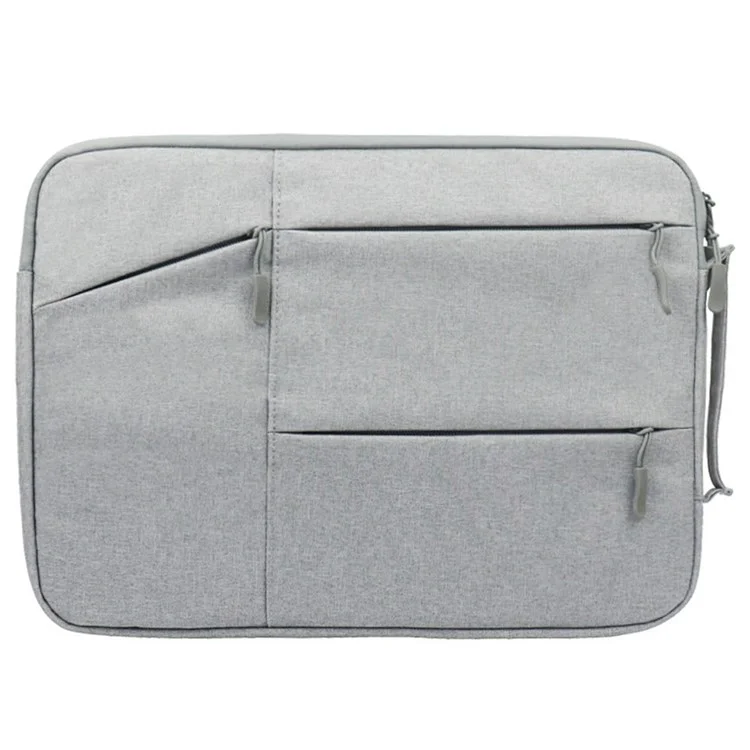 YOLINO QY-C009 Portable Carry Case for 12-inch Laptops Scratch Resistant Sleeve Bag Waterproof Storage Bag with 3 Outer Pouch/Handle - Grey