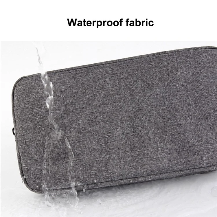 YOLINO QY-A011 Small Size Digital Accessories Waterproof Zipper Bag Data Cable Power Bank Phone Storage Bag - Dark Grey